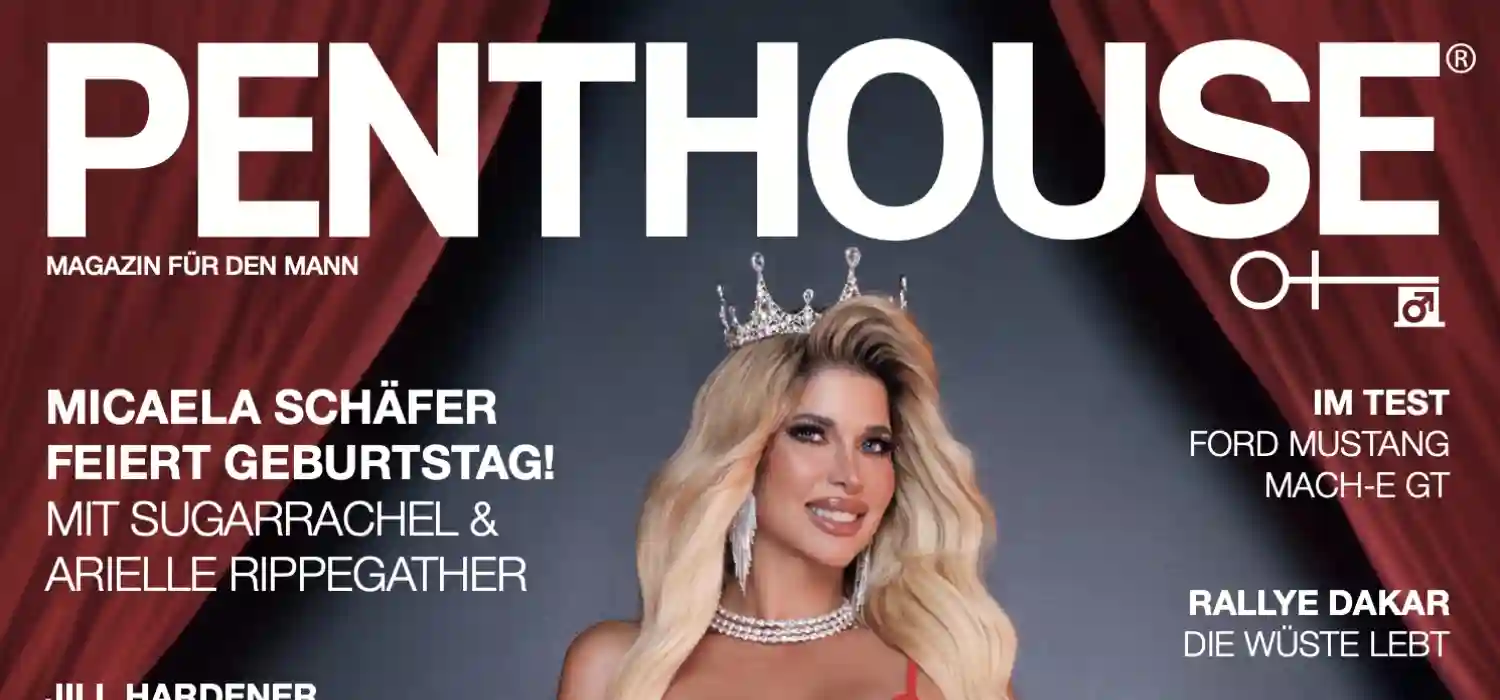 Micaela auf dem Cover des Penthouse Magazins